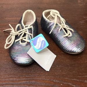 ZARA Sequin Derby Shoes